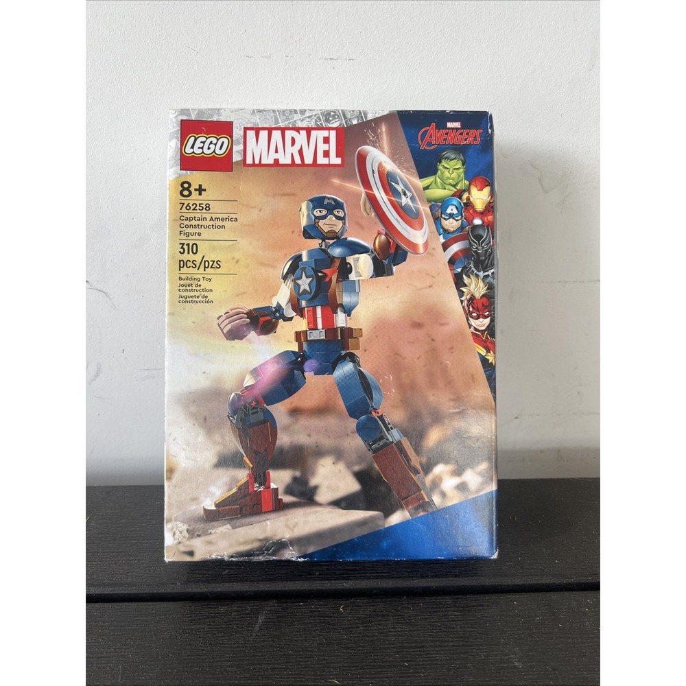 LEGO 310 Pieces Marvel Avengers Captain America Construction Figure 76258 New